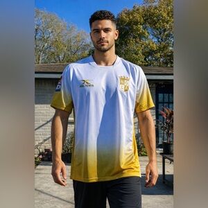NOLA Gold Men's White and Gold XBLADES Rugby Jersey Size XL